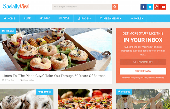 Tema Socially Viral