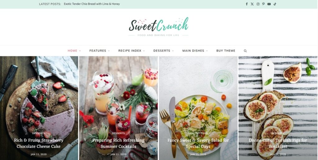 Migliori temi per un blog di cucina: CheerUp