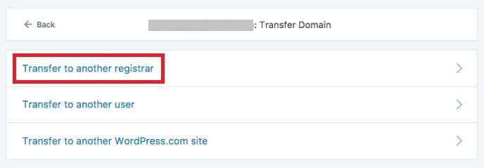 Transferir dominio desde WordPress.com