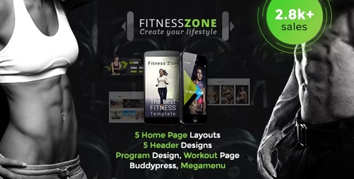 Fitness Zone tema WordPress