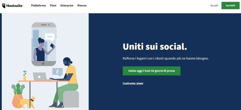 hootsuite homepage