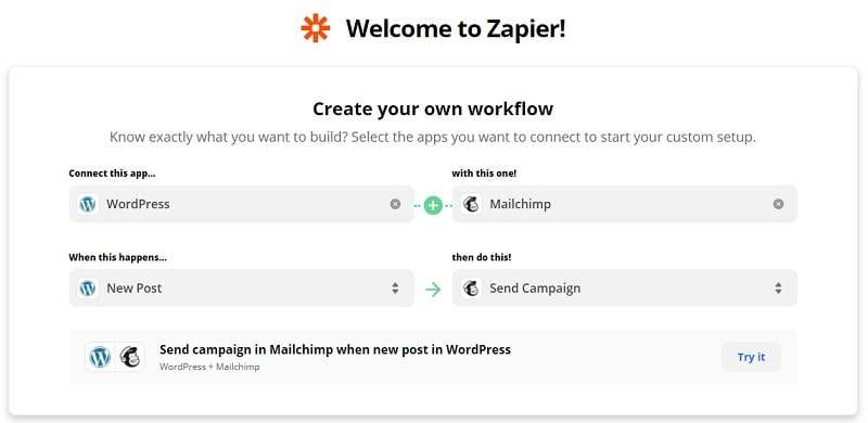 Esempio di come usare Zapier