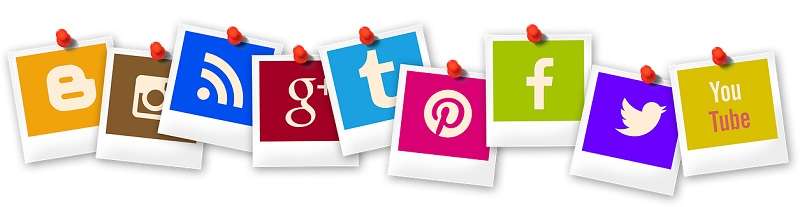 icone social per parlare dei collegamenti social nelle landing page