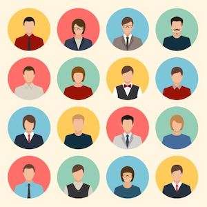 immagini stilizzate di persone