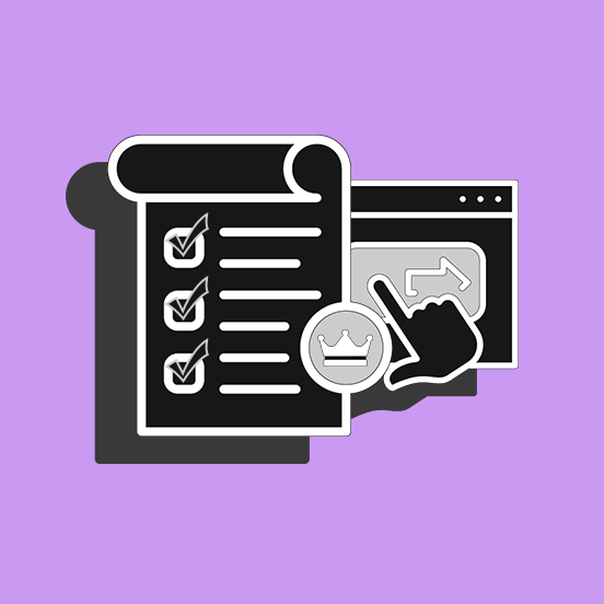 illustrazione di una mano che clicca su una pagina per illustrare come creare una landing page efficace