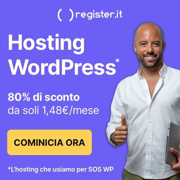 Offerta Hosting WordPress all'80% di sconto
