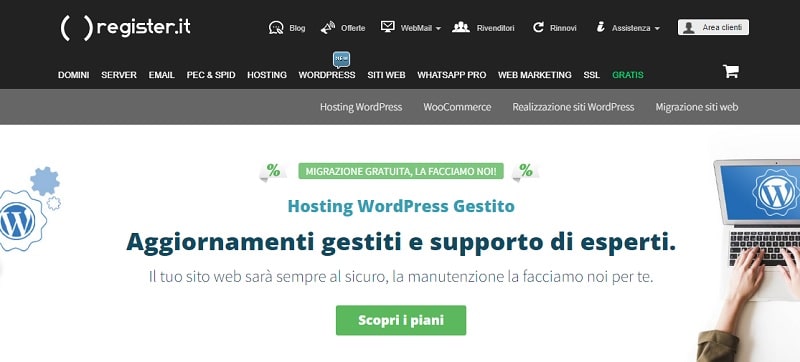 Hosting WordPress Gestito Register.it