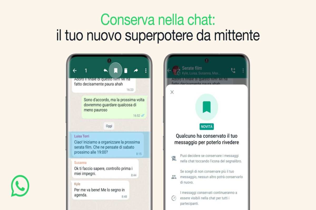 Come usare la nuova funzione "conserva chat" di Whatsapp