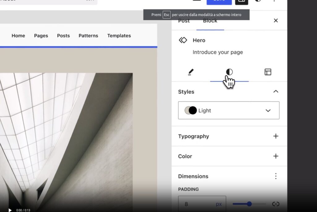 wordpress punta a rendere più facile la creazione di template e colori personalizzati
