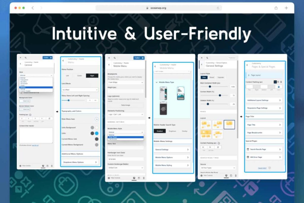 OceanWP annuncia un nuovo Customizer, pannelli per tutto