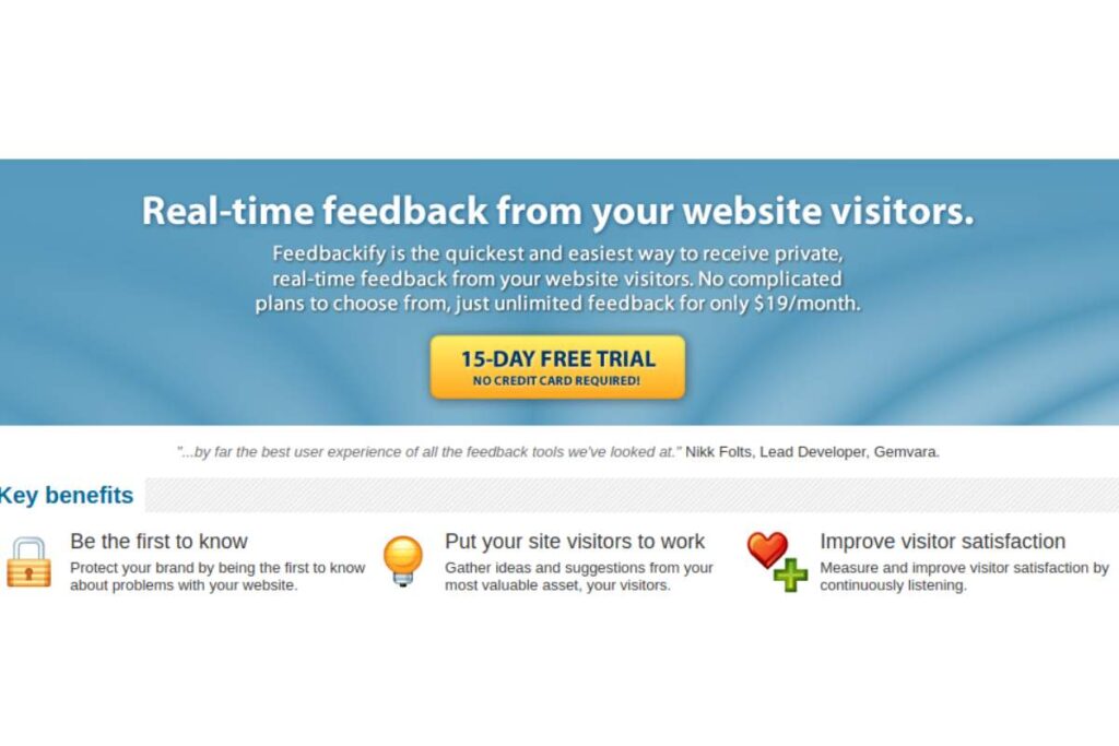 feedbackify plugin per il feedback