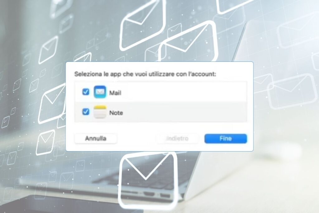 Usa le app Mail e Note con il tuo indirizzo email 