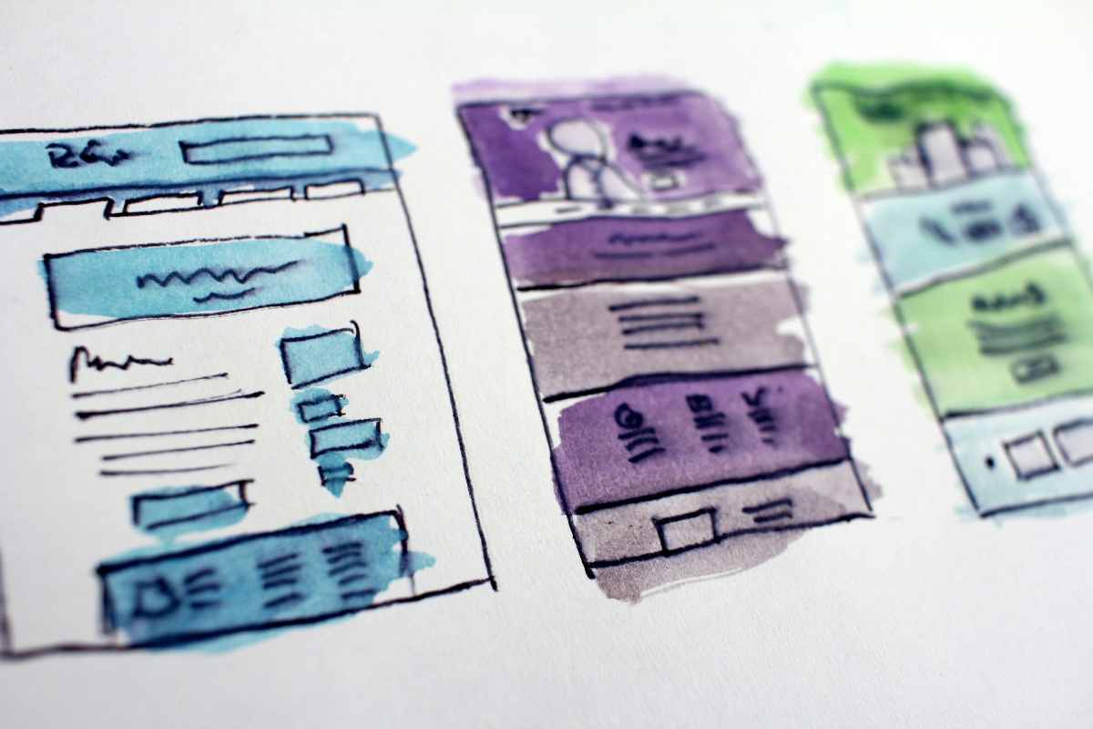 Wireframe di una pagina WEB