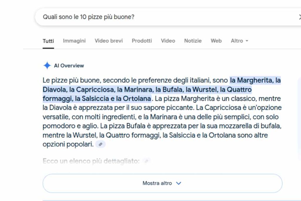 come ci comportiamo come la AI overview