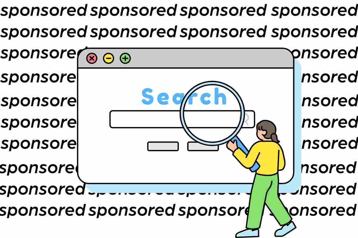 esperimento google serp risultati sponsored