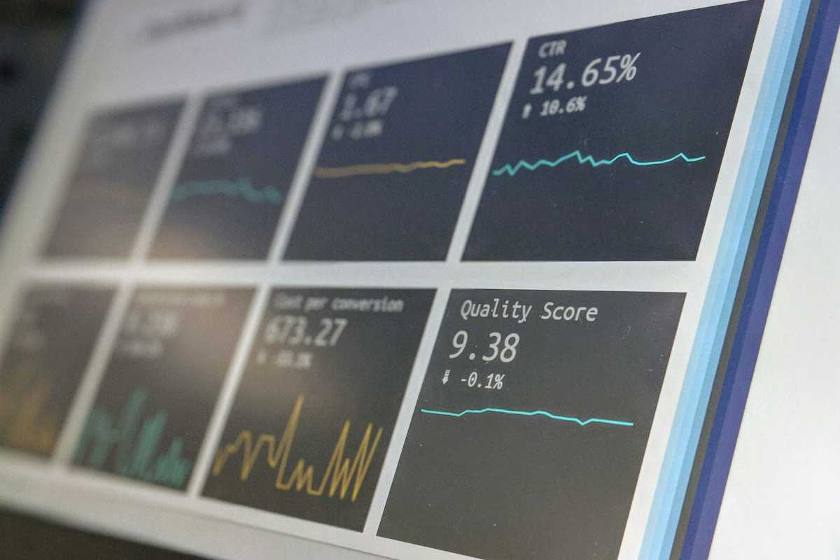 Dati sullo schermo di un pc