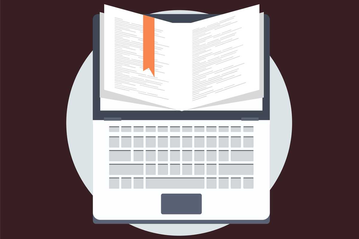 Un computer disegnato in grafica