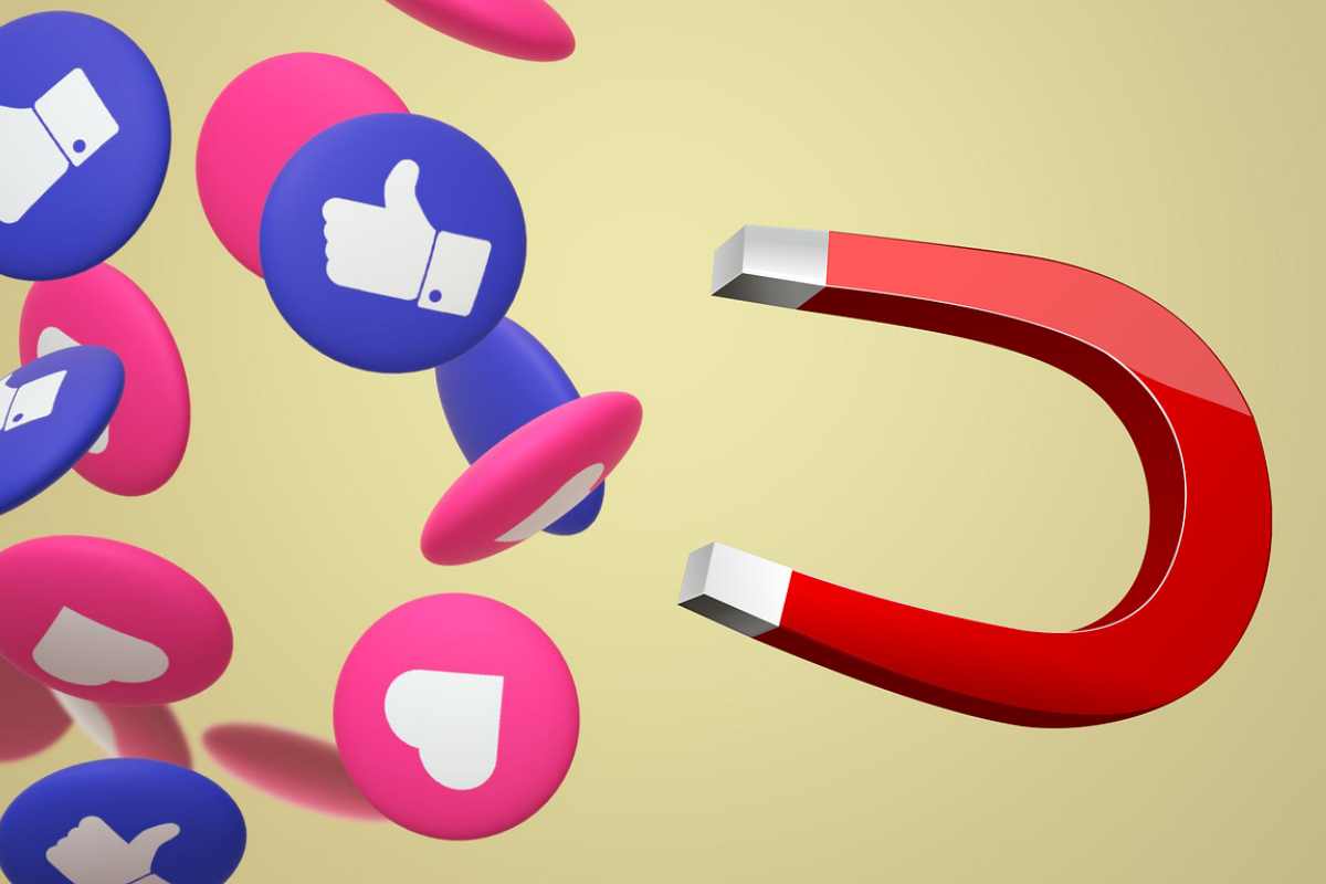 Grafica con una calamita e reaction social