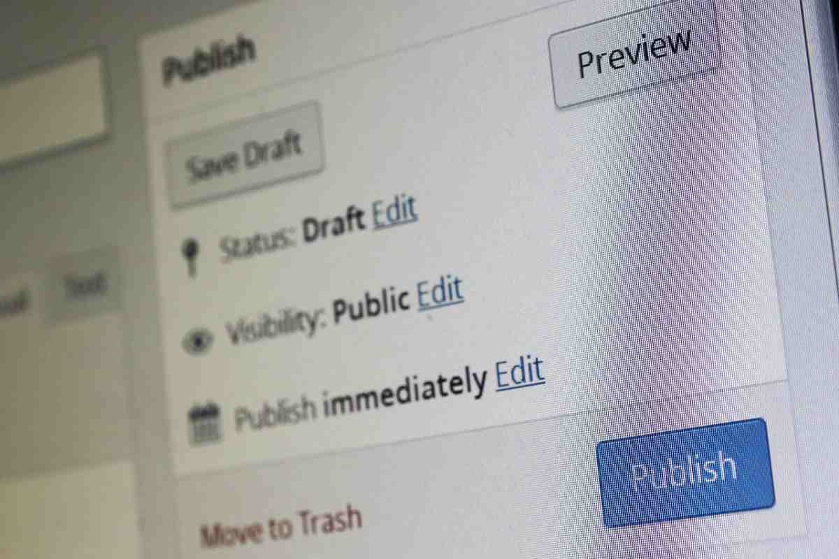 Una schermata del cms i WordPress