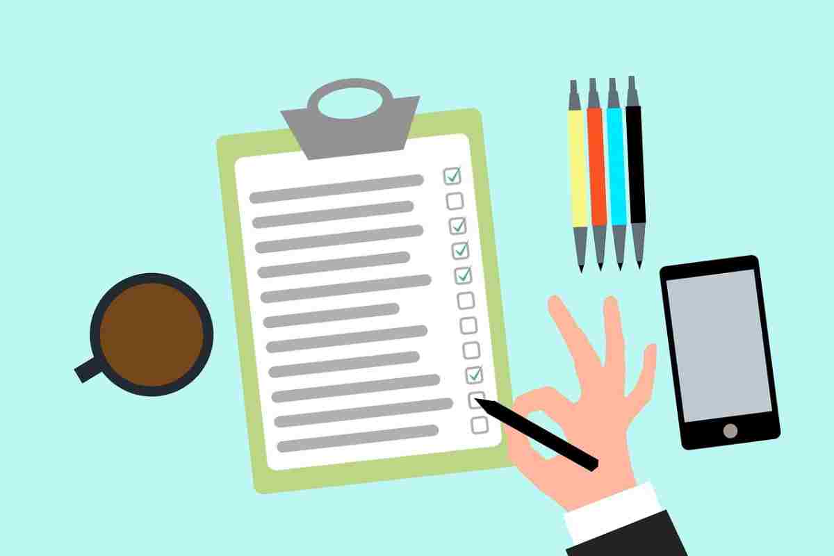 Checklist in grafica per un A/B test