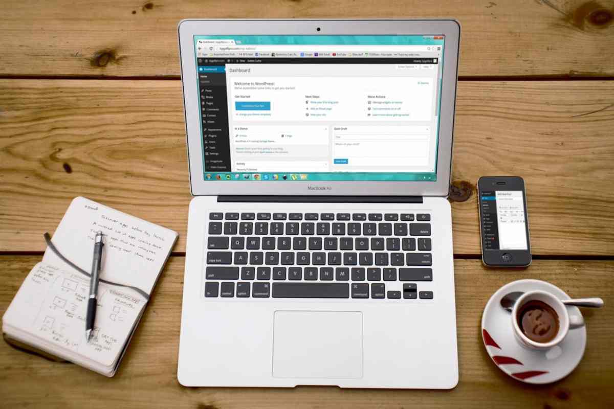 WordPress su laptop