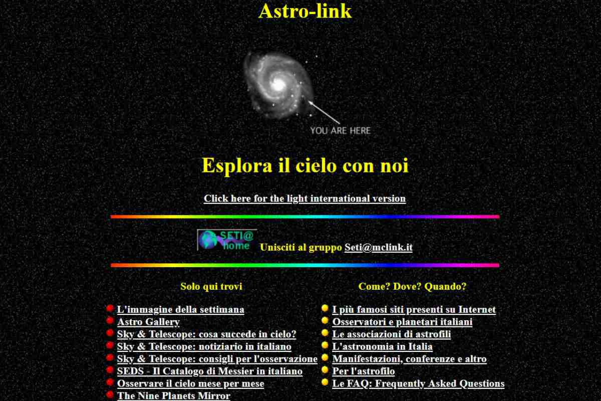 Screenshot di Astro-link