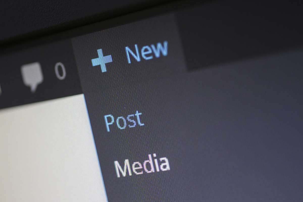 Schermata di WordPress