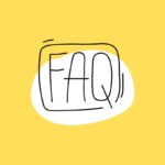 La scritta in grafica FAQ su sfondo giallo