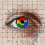 Un occhio con il logo di Google nell'iride