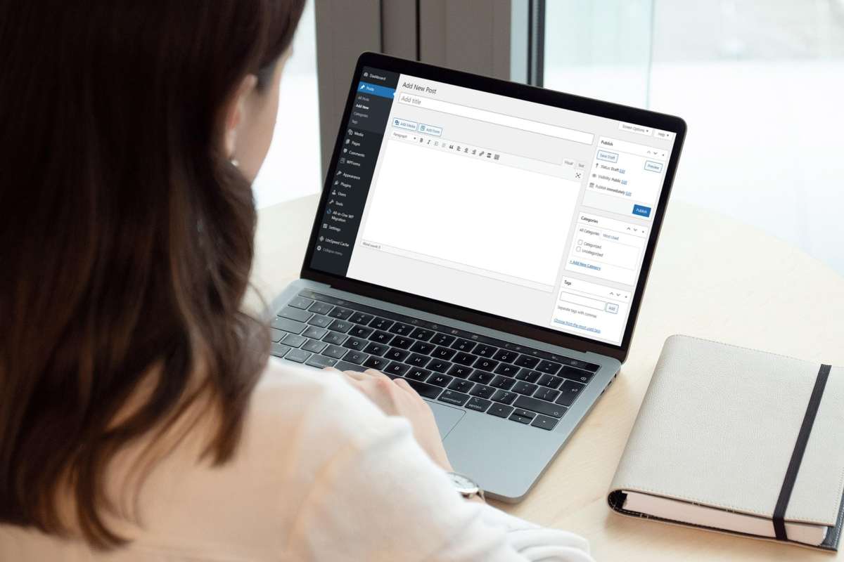 WordPress su laptop