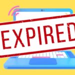 cartello expired su pc stilizzato