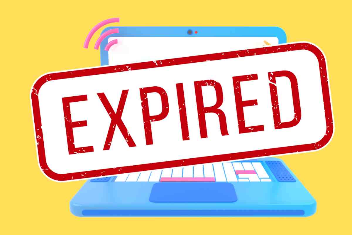 cartello expired su pc stilizzato