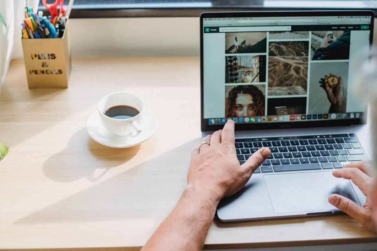 Foto su laptop