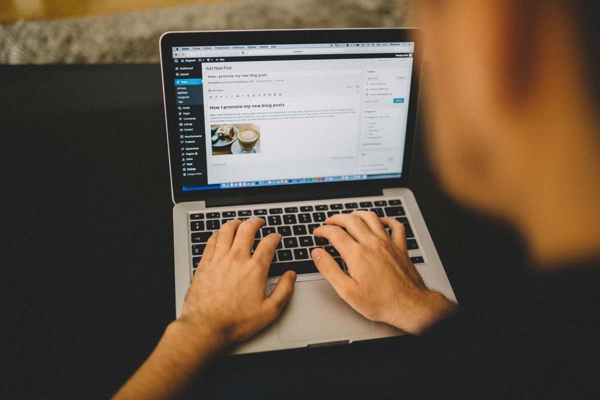 WordPress su laptop