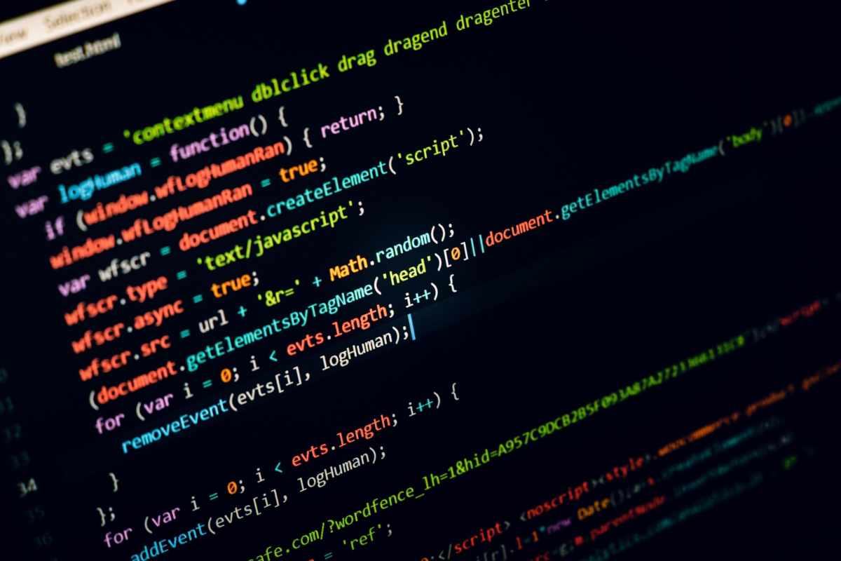Codice su computer