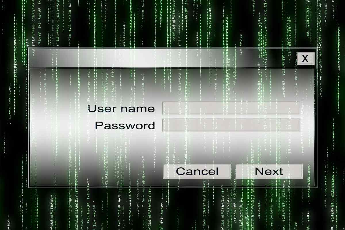 Username e password su computer