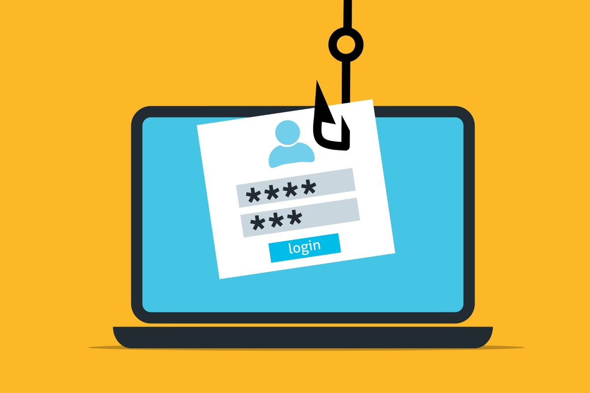 Disegno di sito truffa