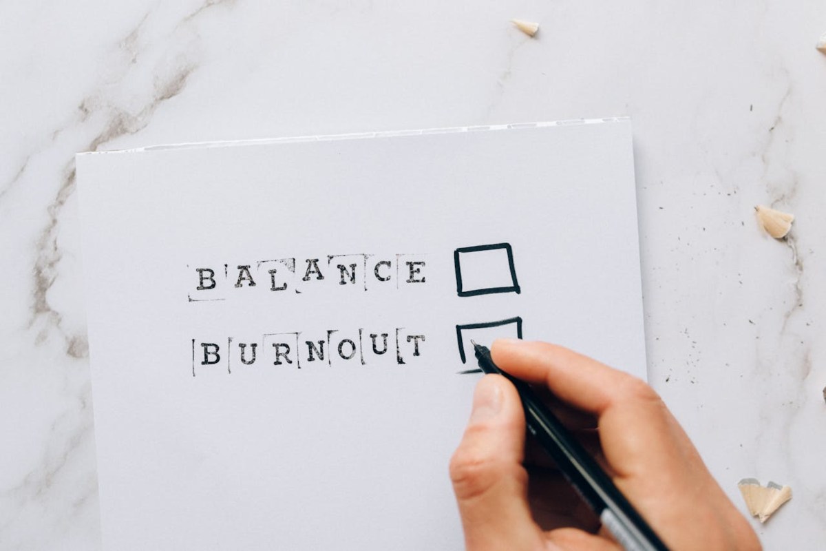 Balance e burnout parole scritte