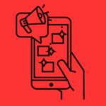 icona di smartphone con megafonino per parlare di calendario editoriale e campagne marketing