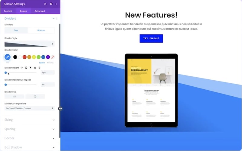 Divi - visual builder