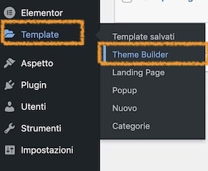 Elementor - Come usare il Theme Builder