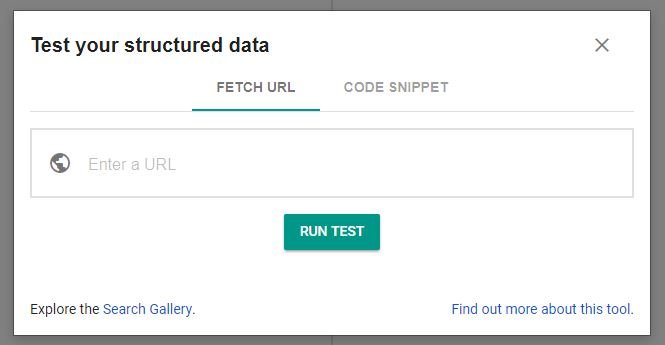 Google Structure Data Testing Tool