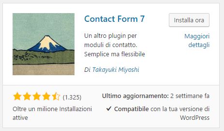 Installare Contact Form 7 per WordPress