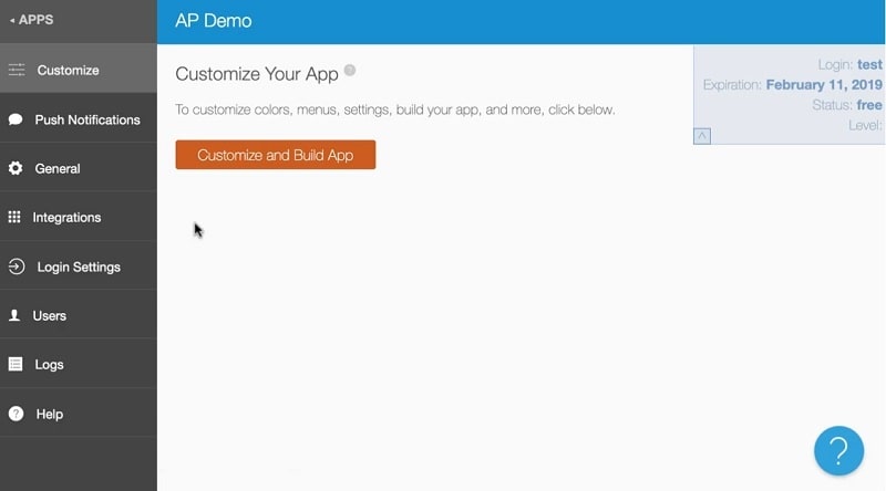 Builder AppPresser per trasformare il tuo sito in un'app