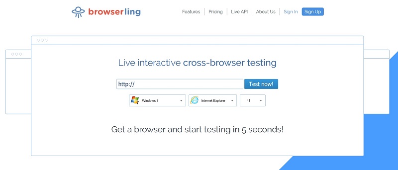 Browserling per testare la compatibilità fra browser