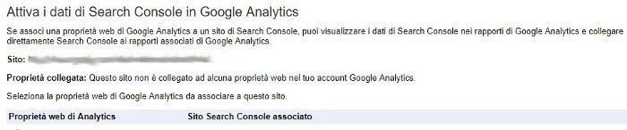 Collegare Google Analytics a Search Console