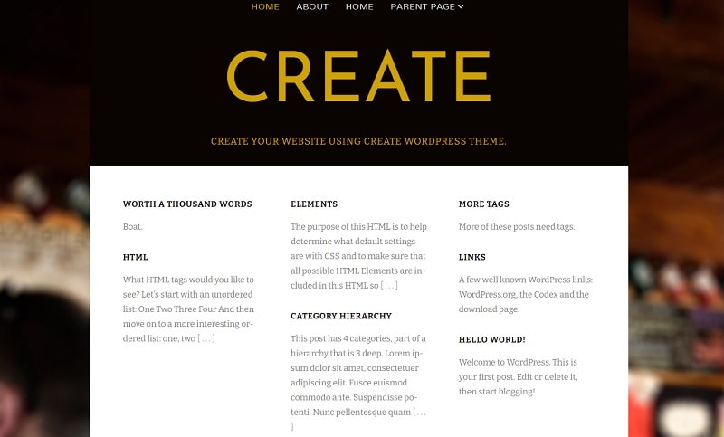 Create tema WordPress