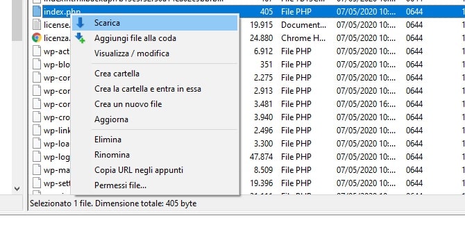 Download file con FileZilla