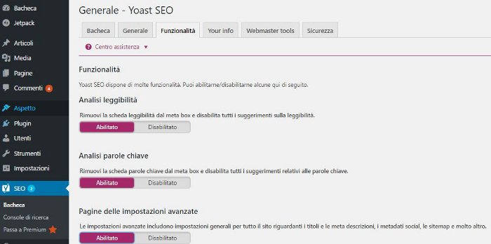 htaccess WordPress come editarlo con Yoast SEO
