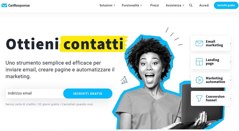 Ottieni contatti con GetResponse